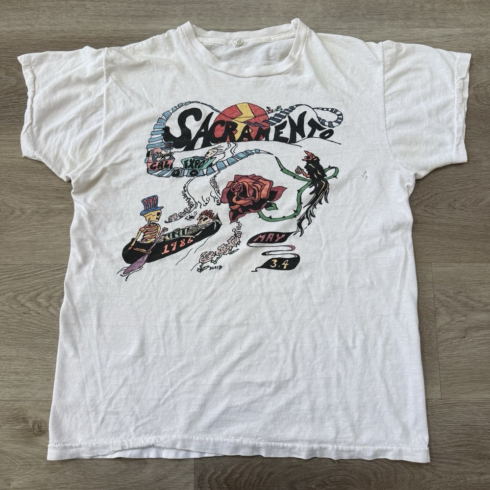 Vintage Grateful Dead USA 1986 Cal Expo Sacramento California T Shirt Mens L USA